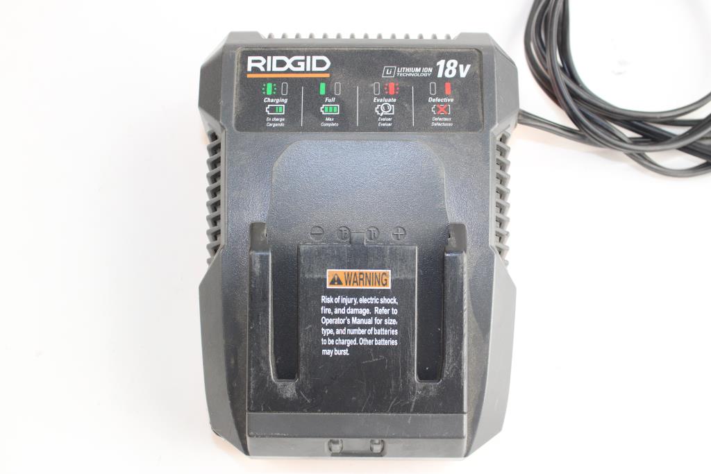 Ridgid 18V Lithium Ion Battery Charger R86092 Charger Only Property Room