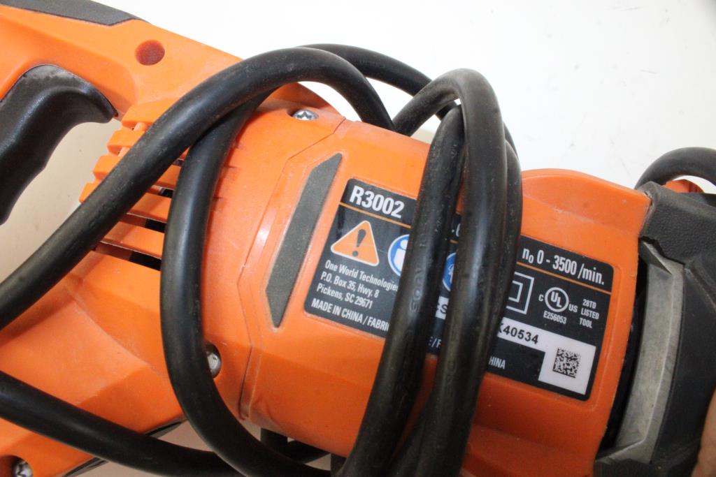 Ridgid 1Handed Orbital Reciprocating Saw Property Room