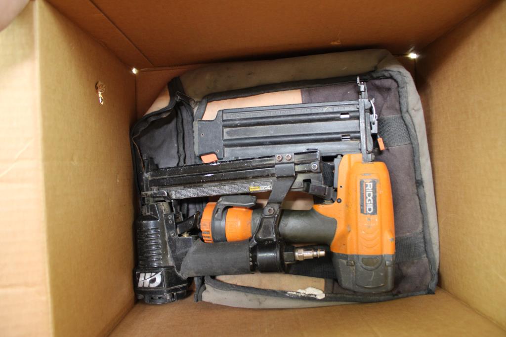 RIDGID 2-1/8" Brad Nailer, And Campbell Hausfeld 1-1/4" Brad Nailer/Stapler, With Bag