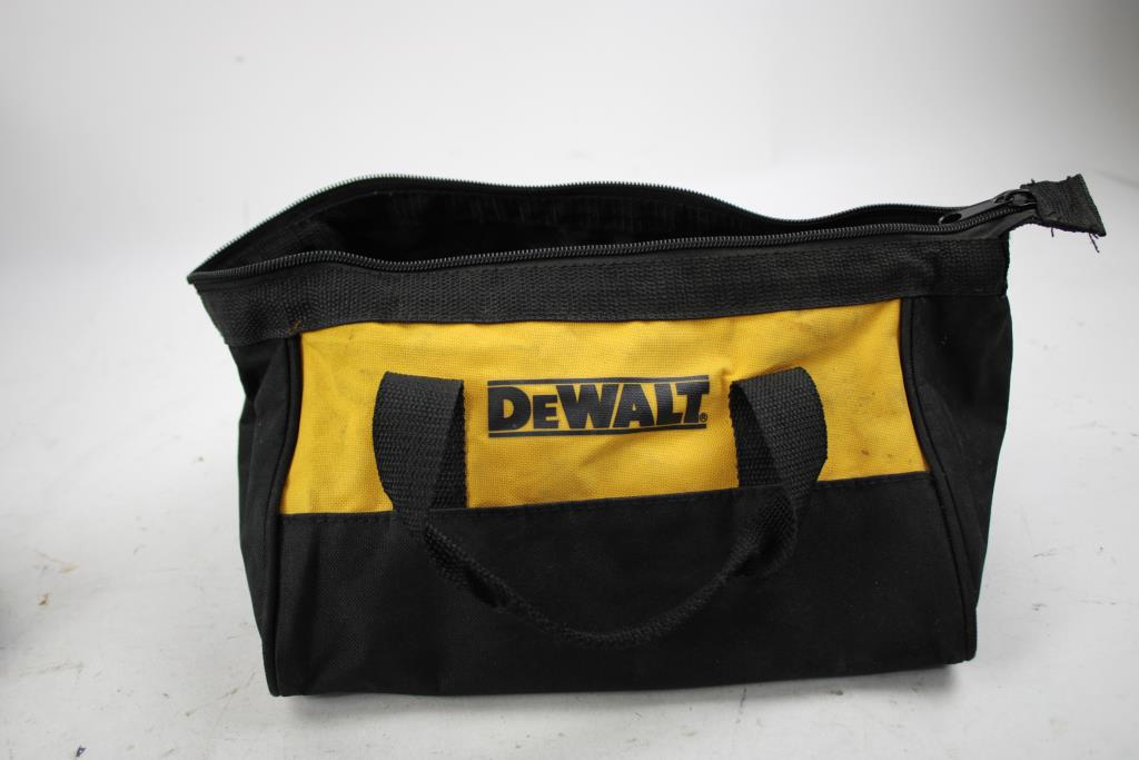 Ridgid 3/8" Cordless Drill, 12V Charger, Dewalt Tool Bag