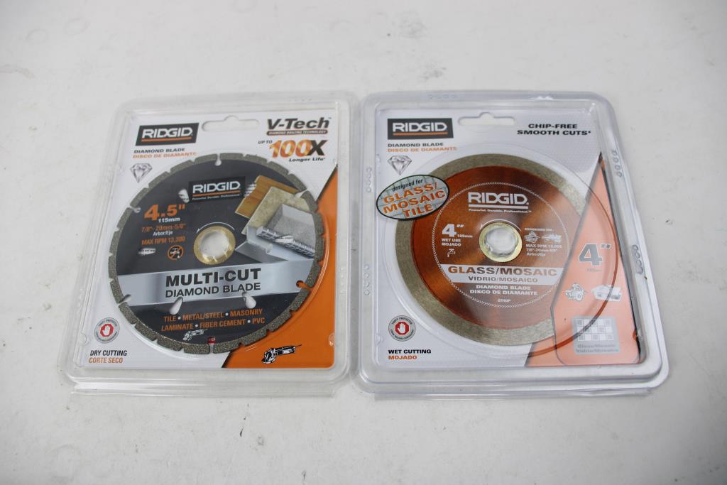 Ridgid 4" & 4.5" Diamond Blade, 2 Pieces