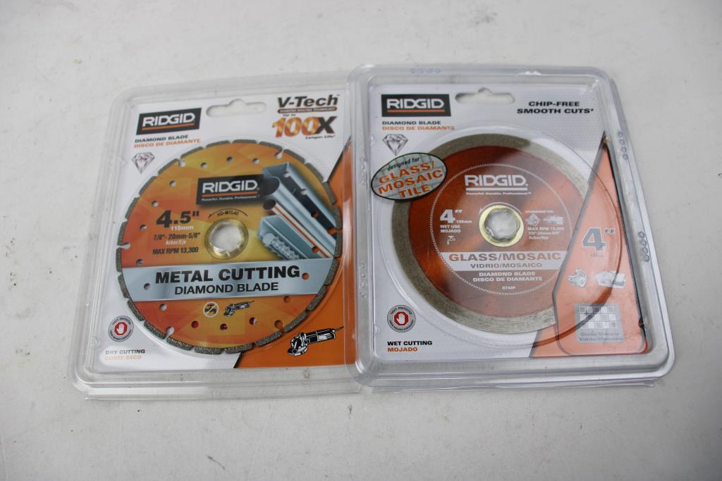 Ridgid 4" & 4.5" Diamond Blade, 2 Pieces