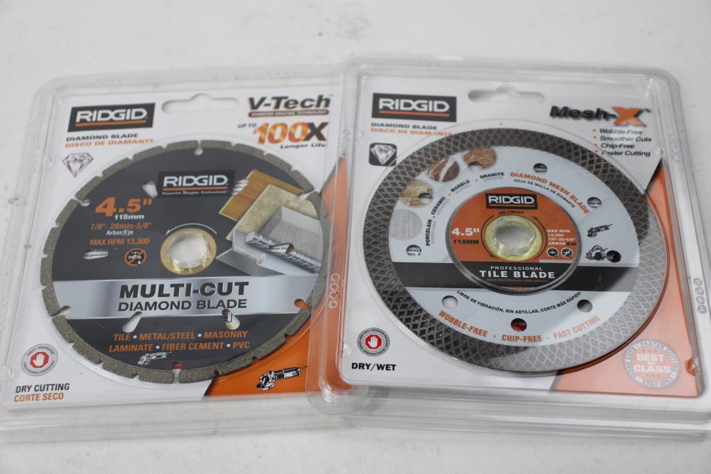 Ridgid 4.5" Diamond Blade, 2 Pieces