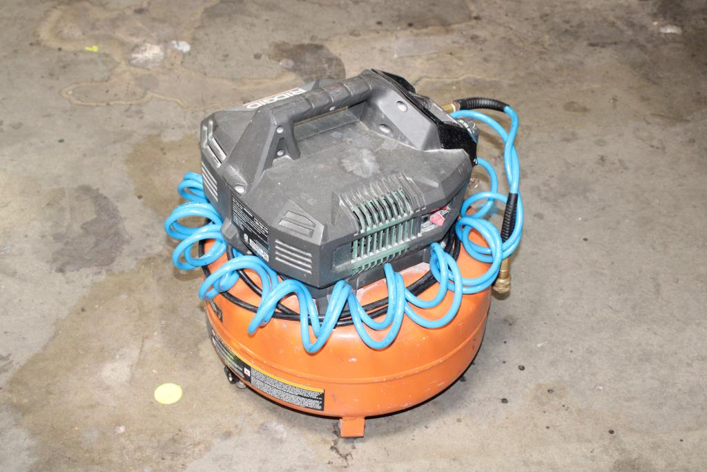 Ridgid 6 Gal. Portable Electric Pancake Air Compressor Property Room