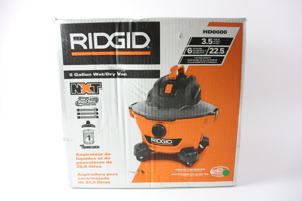 Ridgid 6 Gallon Wet/dry Vacuum Property Room