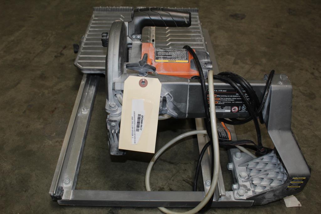 Ridgid 7" Job Site Tile Saw With Laser Property Room
