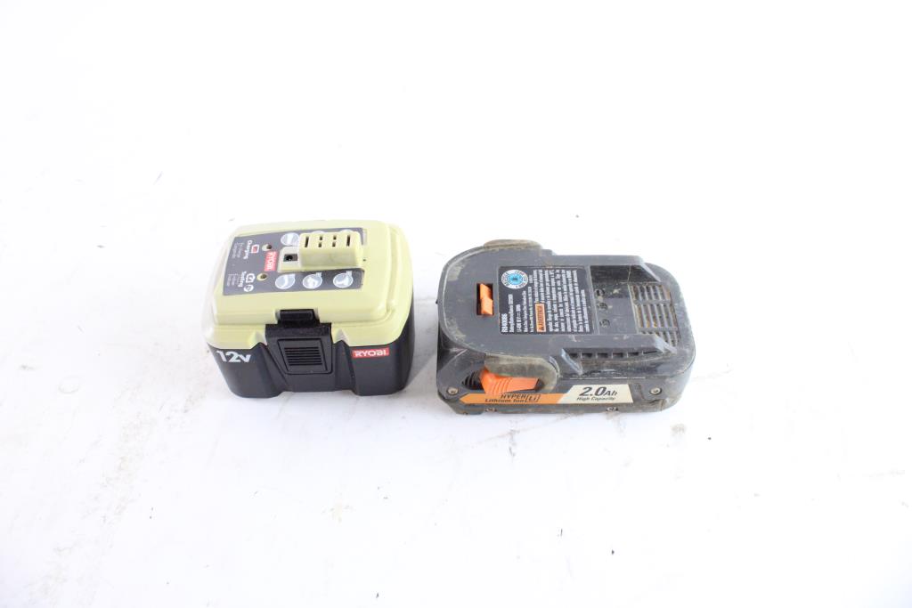 RIDGID And Ryobi Power Tool Batteries, 2 Pieces Property Room