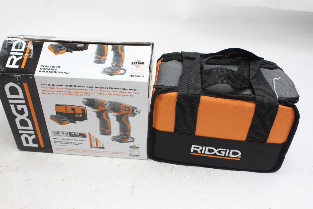 Ridgid Drill/Driver And Impact Driver Combo Kit R9000K Property Room