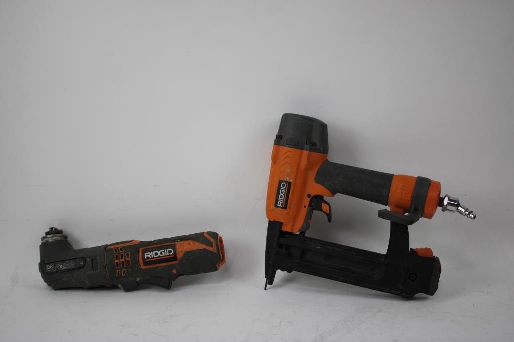 RIDGID Finish Stapler, 12V Multi-Tool, 2 Pieces