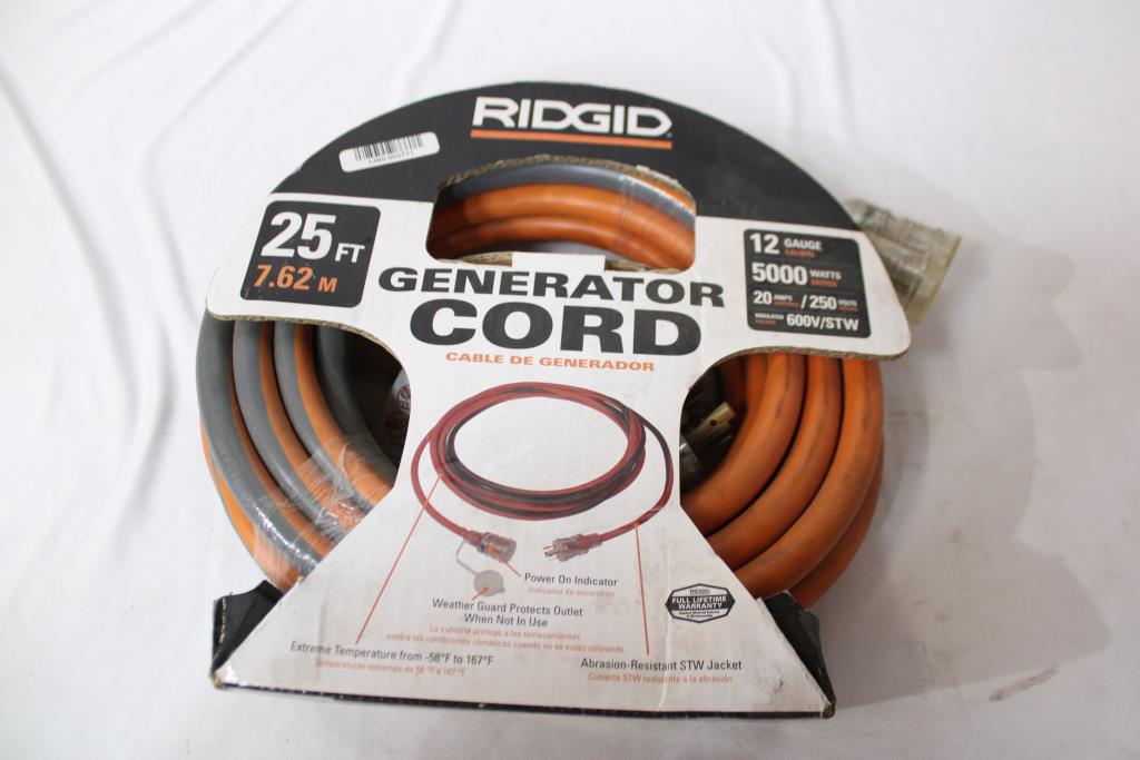 RIDGID Generator Cord, 25ft