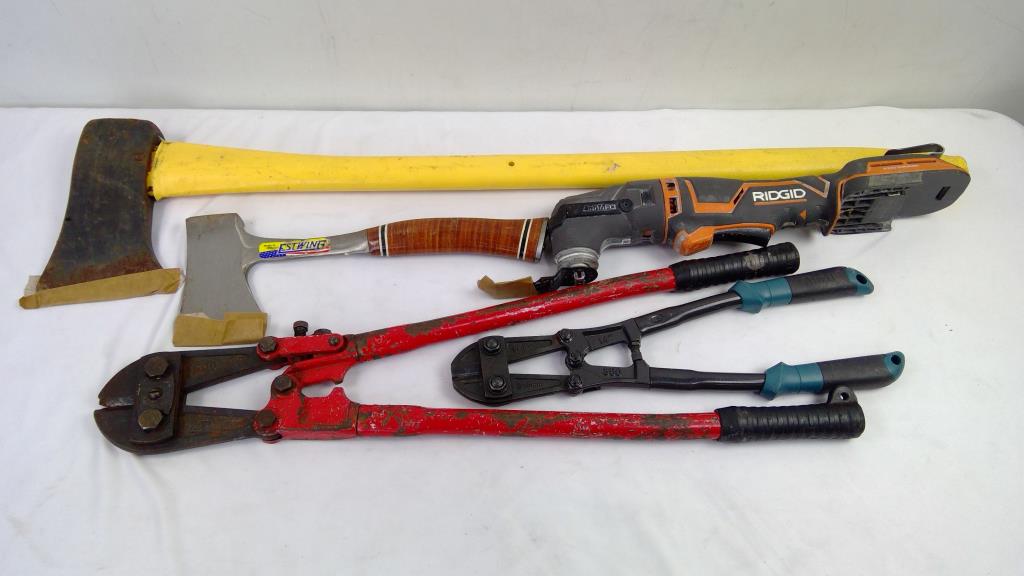 Ridgid Multi Tool, Axes, Bolt Cutters | Property Room