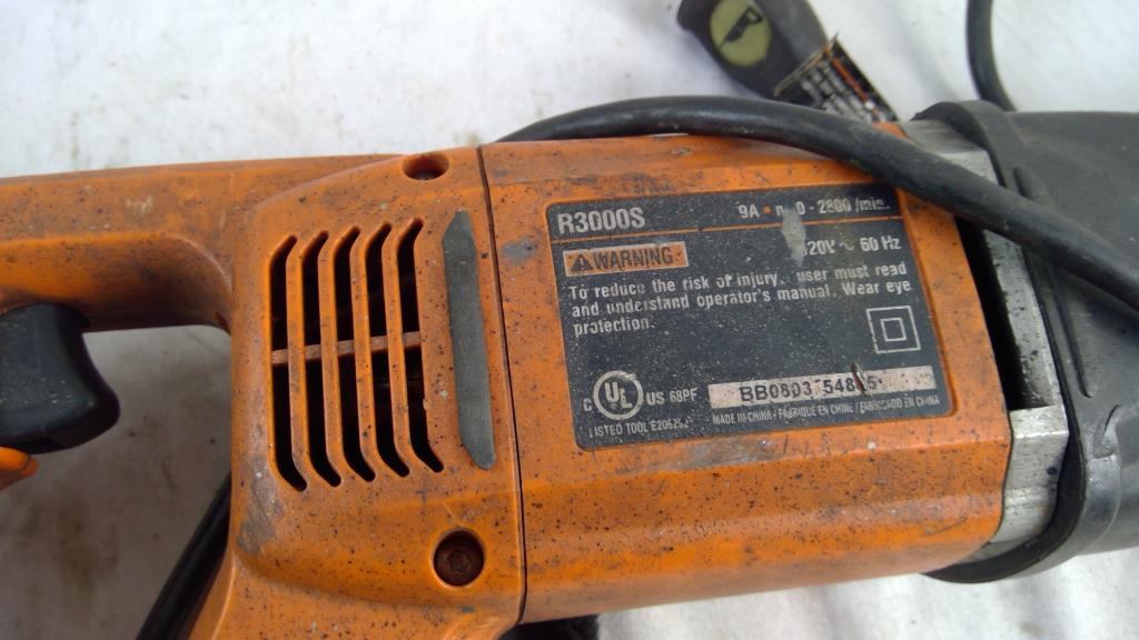 Ridgid Orbital Reciprocating Saw Property Room