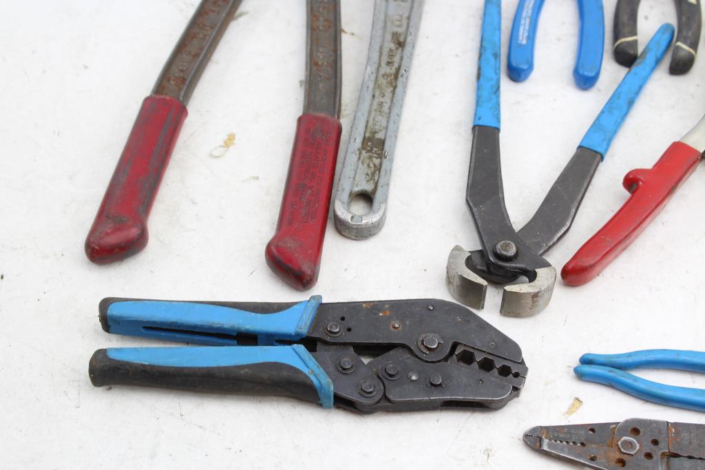 Ridgid Pipe Wrench, Wire Cutters And More Husky, Klein Tools 10