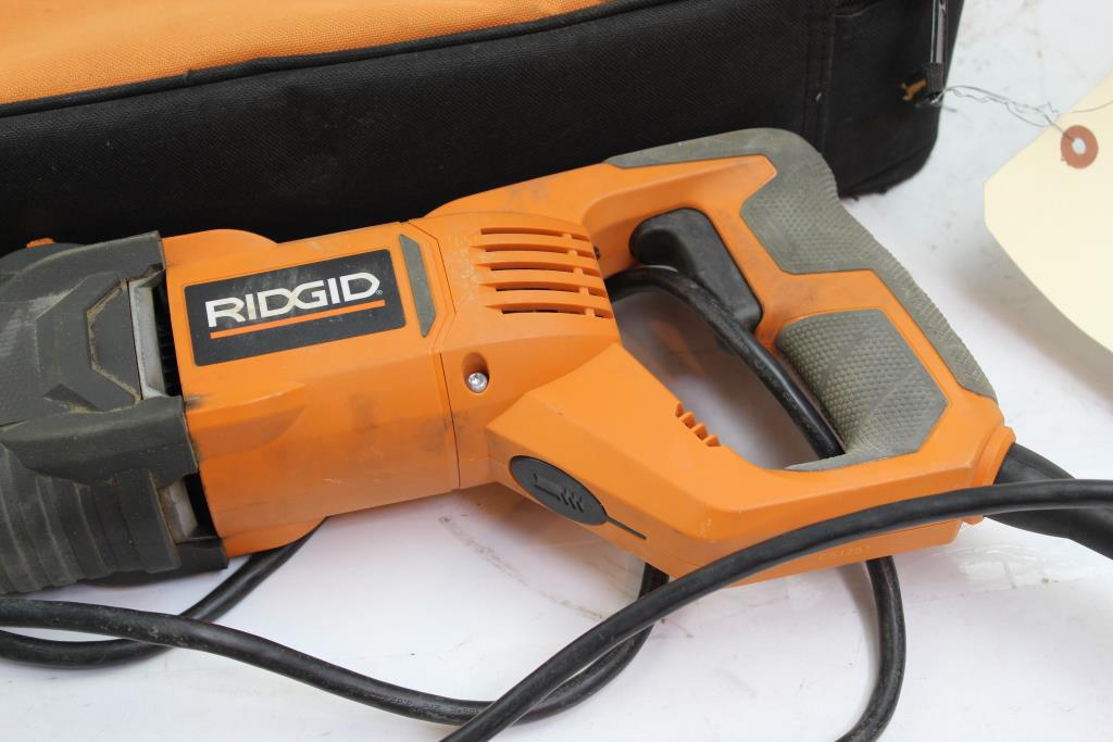 Ridgid Reciprocating Saw With Milwaukee Saw Blades Property Room