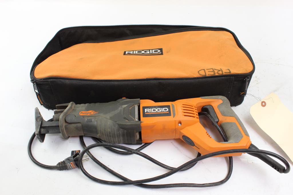 Ridgid Reciprocating Saw With Milwaukee Saw Blades Property Room