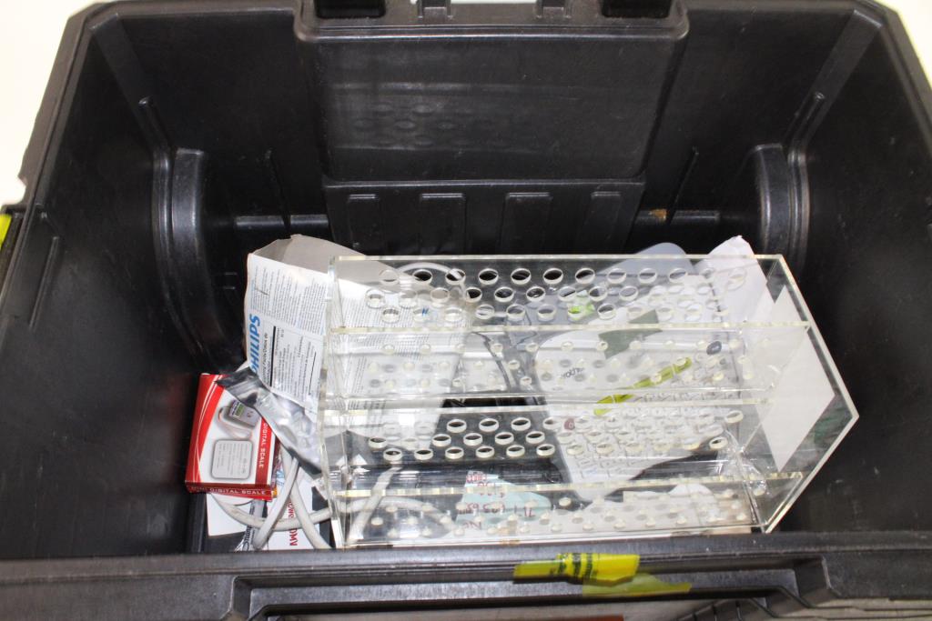 Ridgid Toolbox With Scale, Brother Printer & More, 4+ Pieces Property