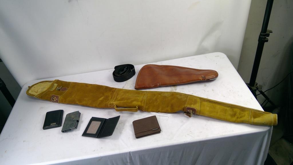 Rifle Bag, Leather Gun Pouch, Jukmo 51.5" Belt, Wallets, 7 Pieces