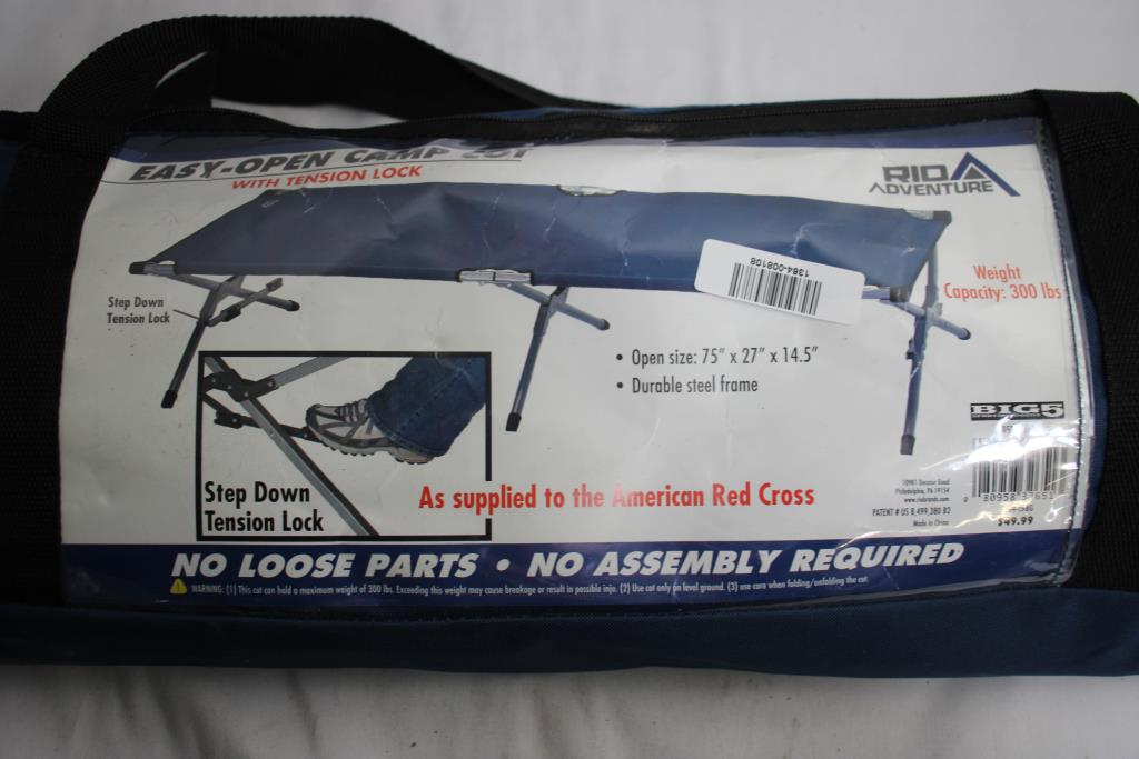 Rio Adventure Easyopen Camp Cot Property Room