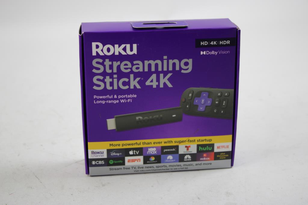 Roku Streaming Stick 4K Portable Long-Range Wi-Fi