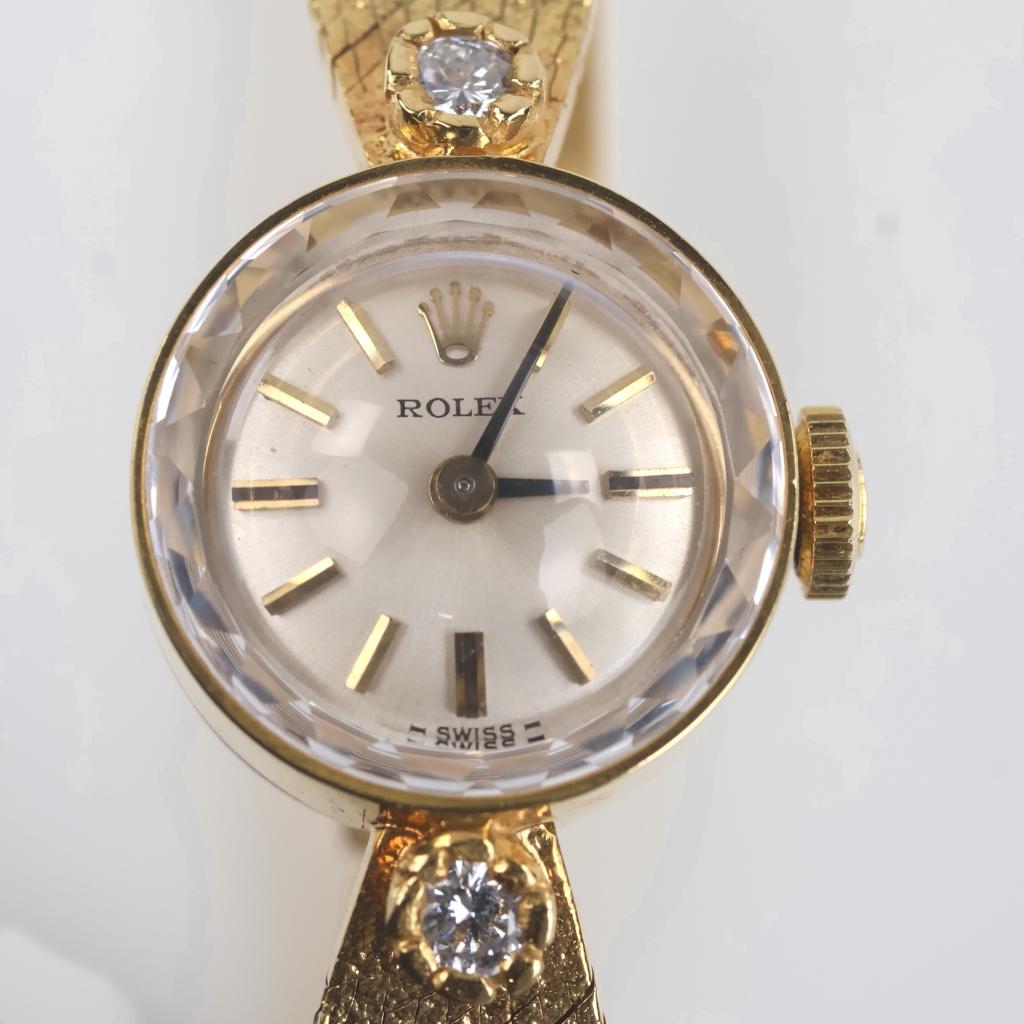 Rolex 14kt Gold Diamond Dress Watch-Evaluated By Our Certified Gemologist-AGS/GIA