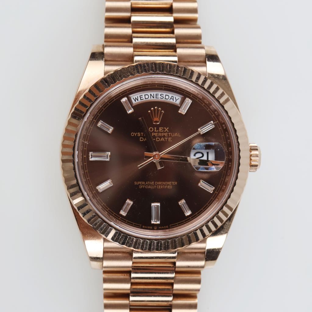 Rolex 18kt Gold Presidential Day/Date Watch-Evaluated By Our Certified Gemologist - AGS / GIA