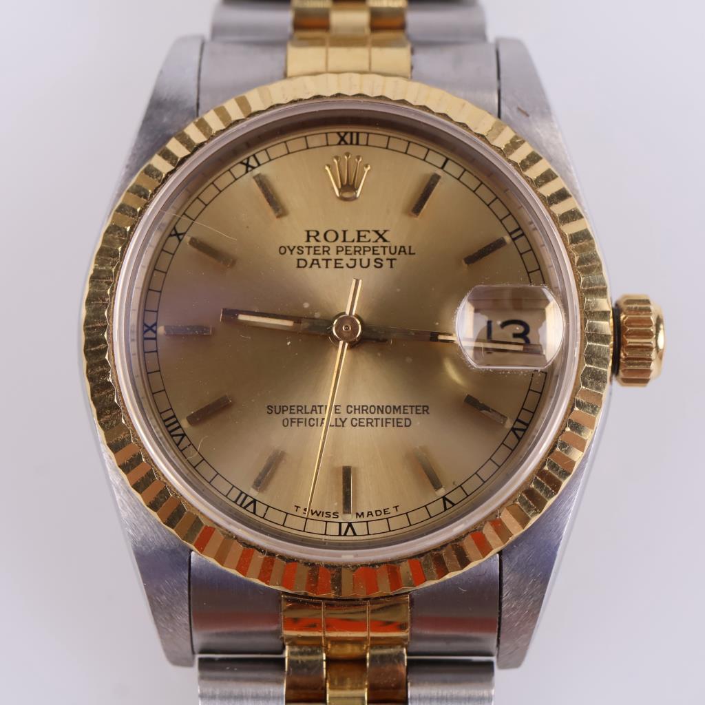 Rolex DateJust 18kt Gold Watch - Evaluated By Our Certified Gemologist- AGS/GIA