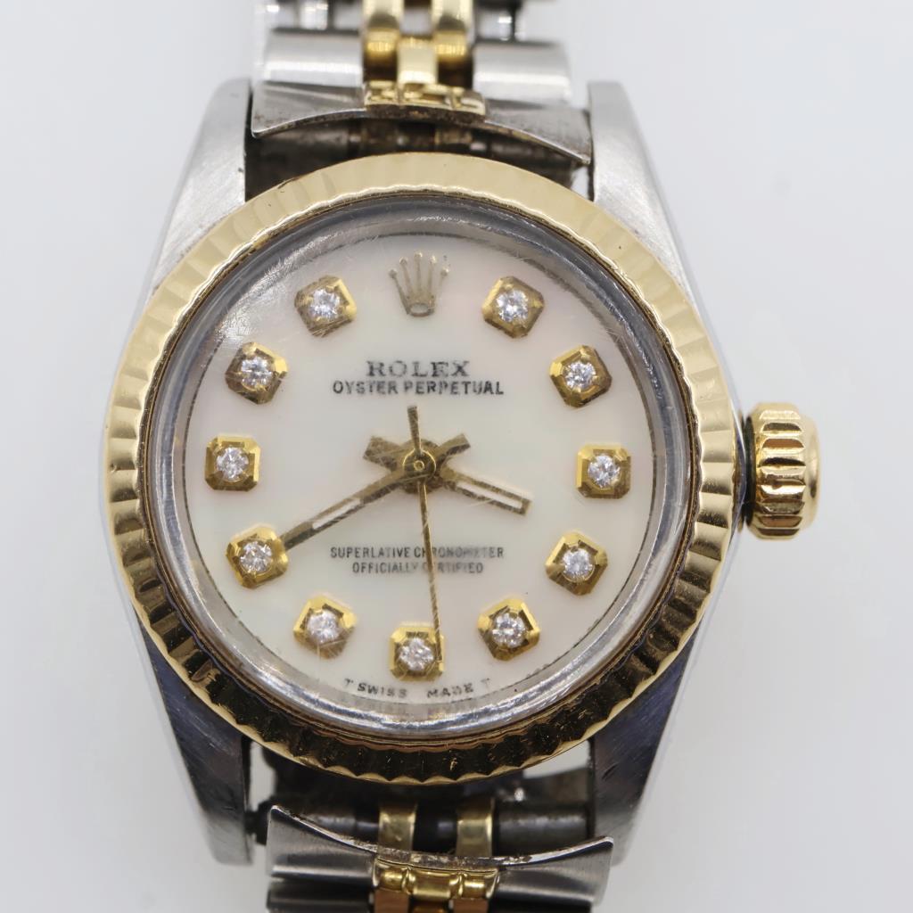 Rolex DateJust Stainless Steel And 18kt Gold Watch-Evaluated By Our Certified Gemologist-AGS/GIA