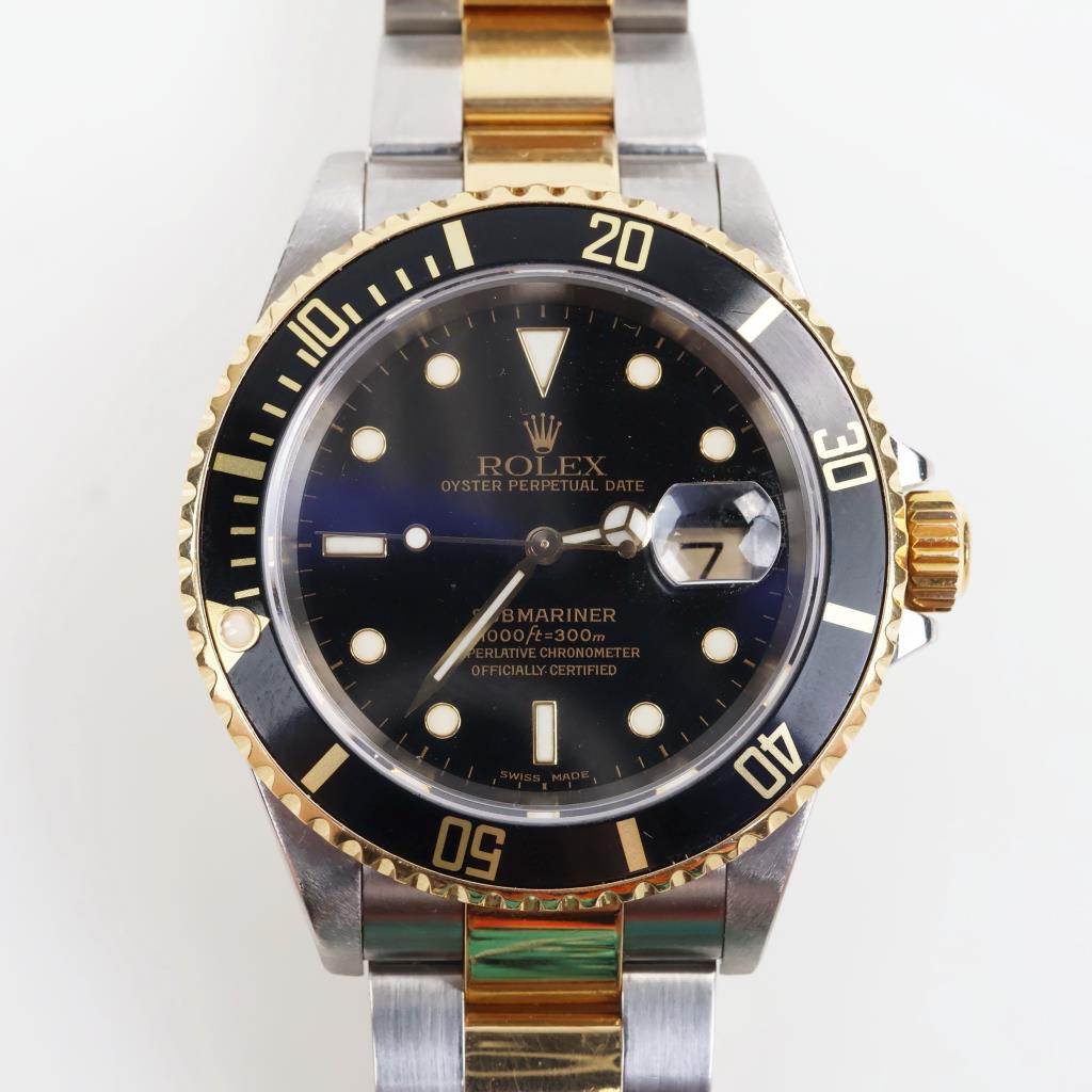 Rolex Submariner 18kt Gold And Stainless Steel Watch-Evaluated By Our Certified Gemologist-AGS/GIA