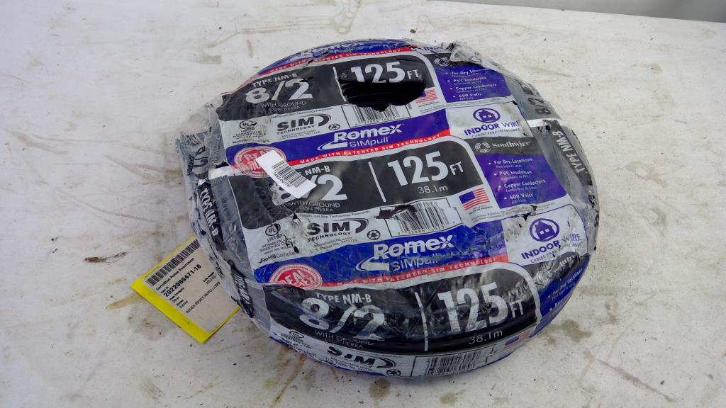 Romex SIMpull Type NM-B 8/2 125ft Copper Wire