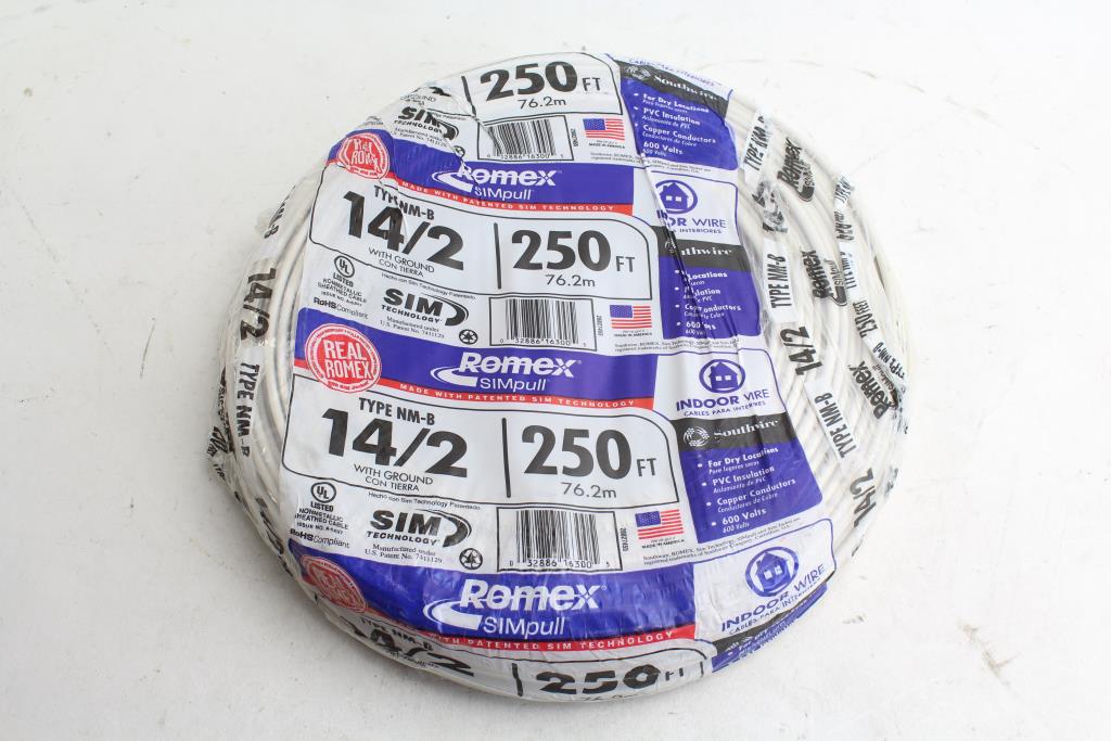 Romex Southwire Wire Build 14/2Nm Wgx250Ft 15A Indoor Wire | Property Room
