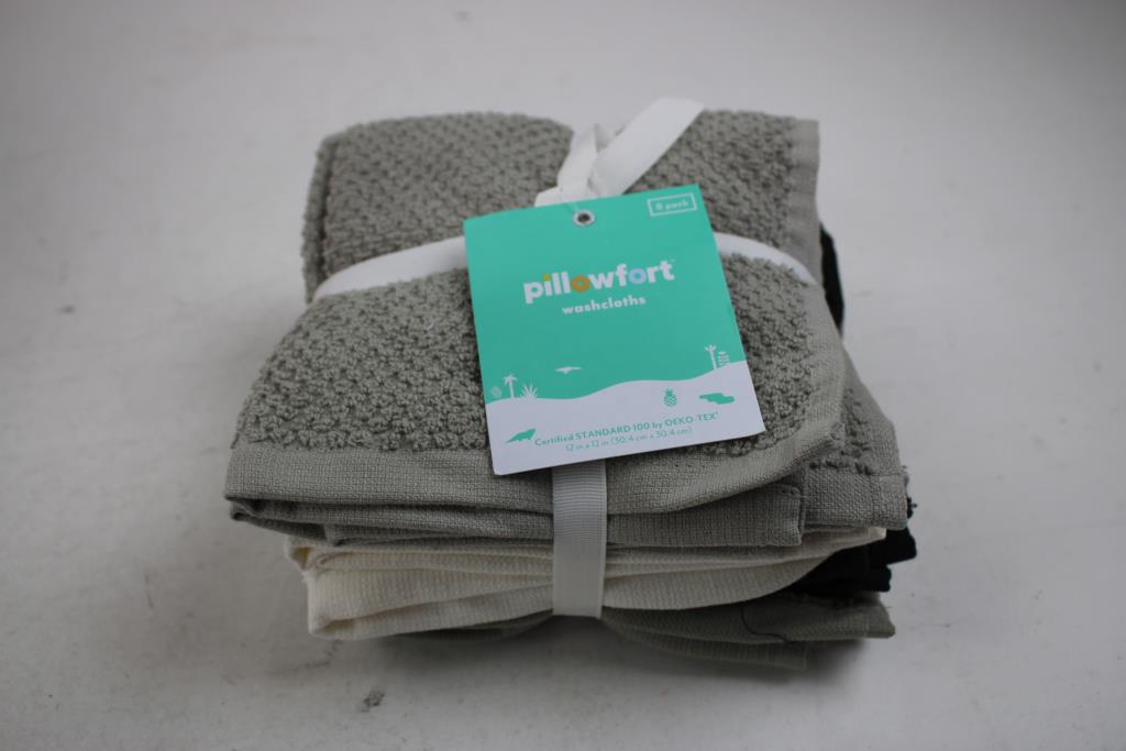 Room Essentials Jersey Full Sheet Set, Pillowfort Washcloths, 2 Pieces