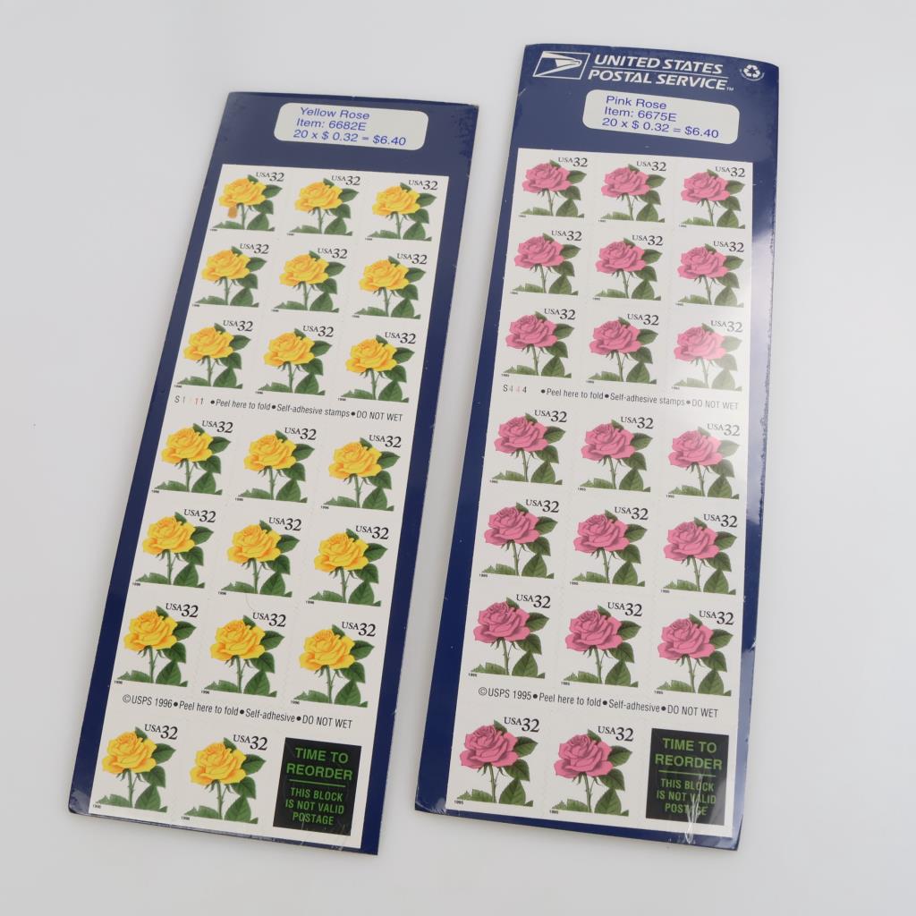 Rose US Stamps, 40 Pieces