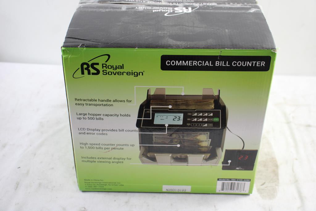Royal Sovereign Commercial Bill Counter, RBCE105ADBK Property Room