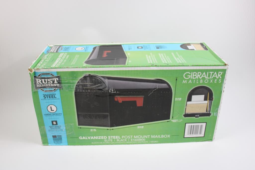 Rust Resistant Galvanized Steel Post Mount Mailbox | Property Room