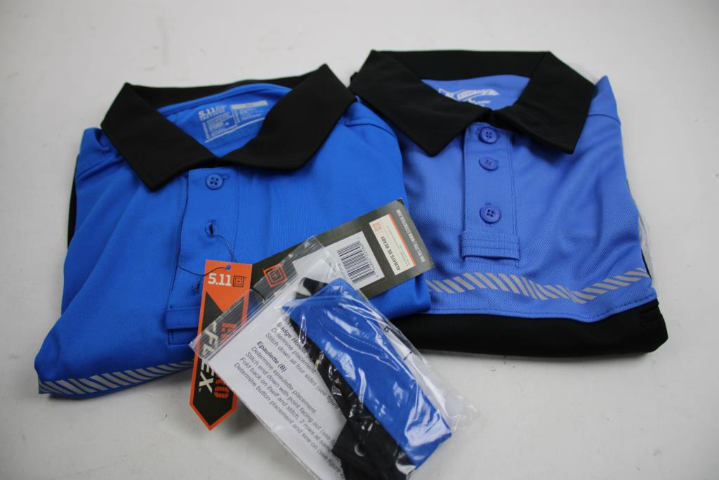 RYNO GEAR, 5.11 Bike Patrol Polo Shirts, Large, XL, 2 Pieces