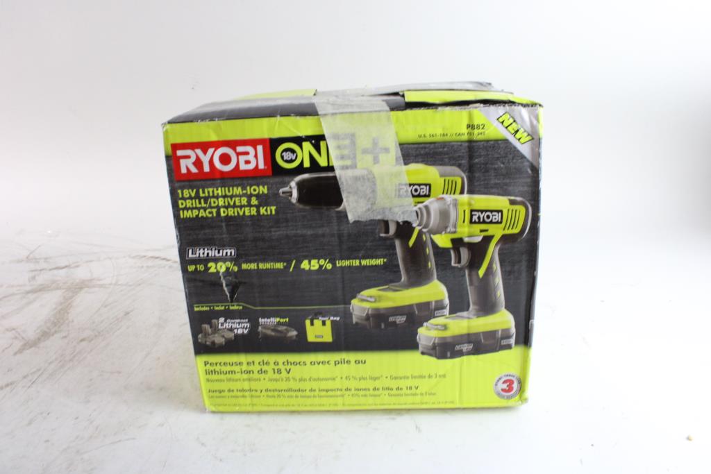 Ryobi 18V Drill & Impact Driver Kit Property Room