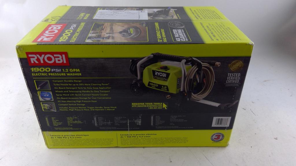 Ryobi 1900 PSI Electric Powerwasher