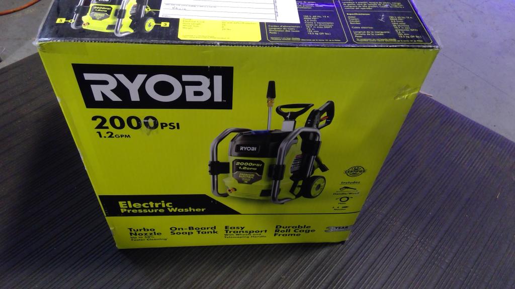 Ryobi 2000 PSI Electric Powerwasher