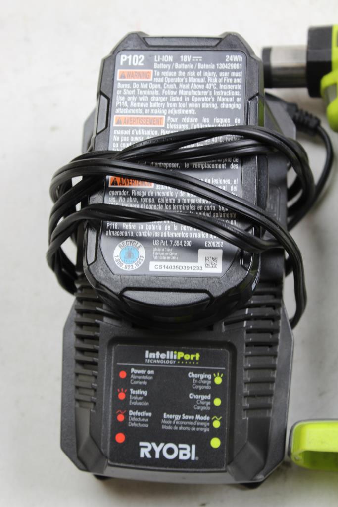 Ryobi Auto Hammer And Ryobi IntelliPort Battery Charger 3 Items