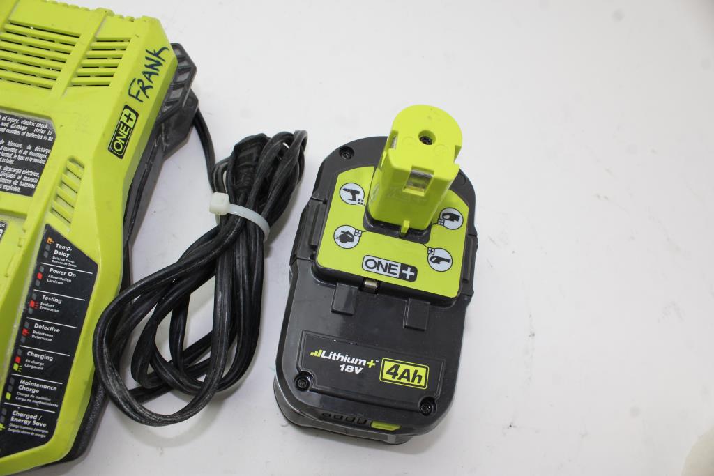 Ryobi Battery Pack & Charger; 2 Piece Property Room