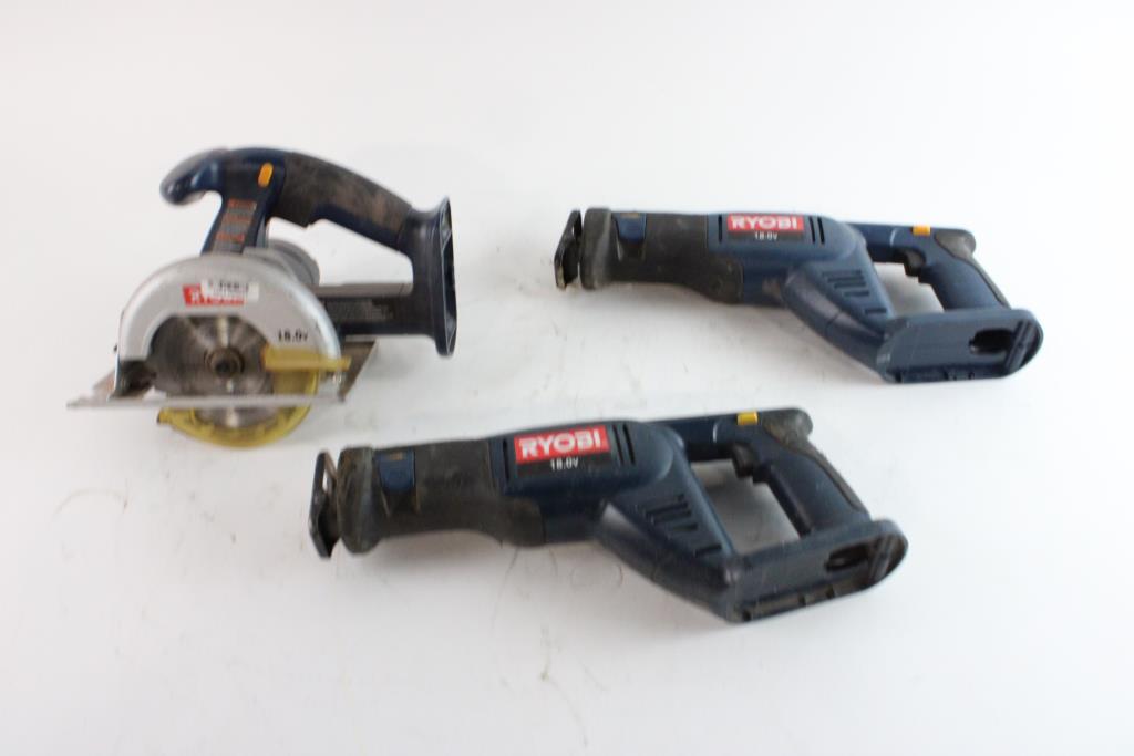 Ryobi Circular Saw & Reciprocating Saws, 3 Pieces Property Room