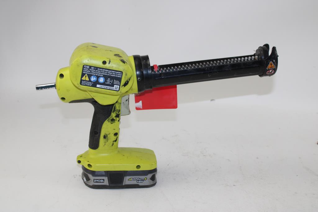 Ryobi Cordless Power Caulk And Adhesive Gun P310G With Battery Pack