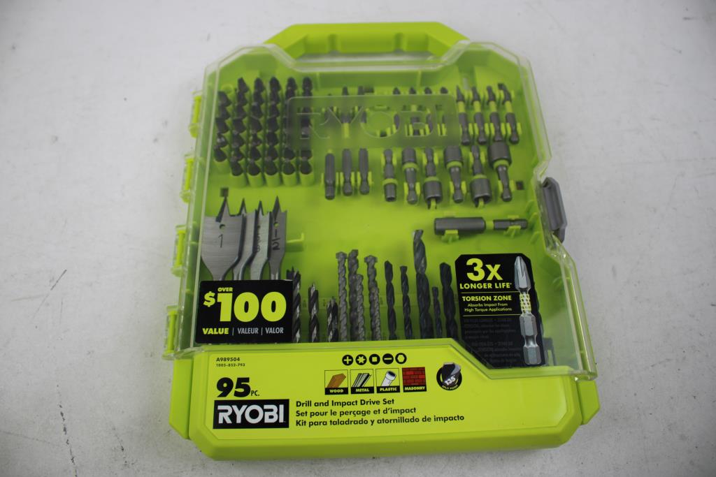 Ryobi Drill And Impact Drive Set, IKEA Hole Saw Set, Dewalt Blade Assortment, 3 Pieces
