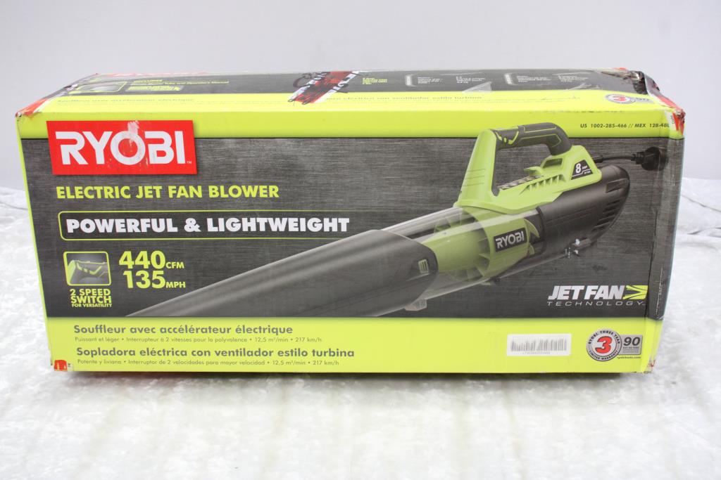 Ryobi Electric Jet Fan Blower Property Room