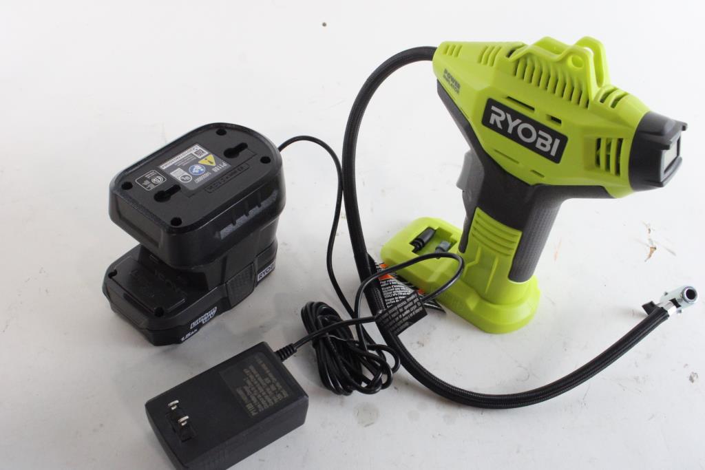 Ryobi Inflator With Battery & Charger Property Room