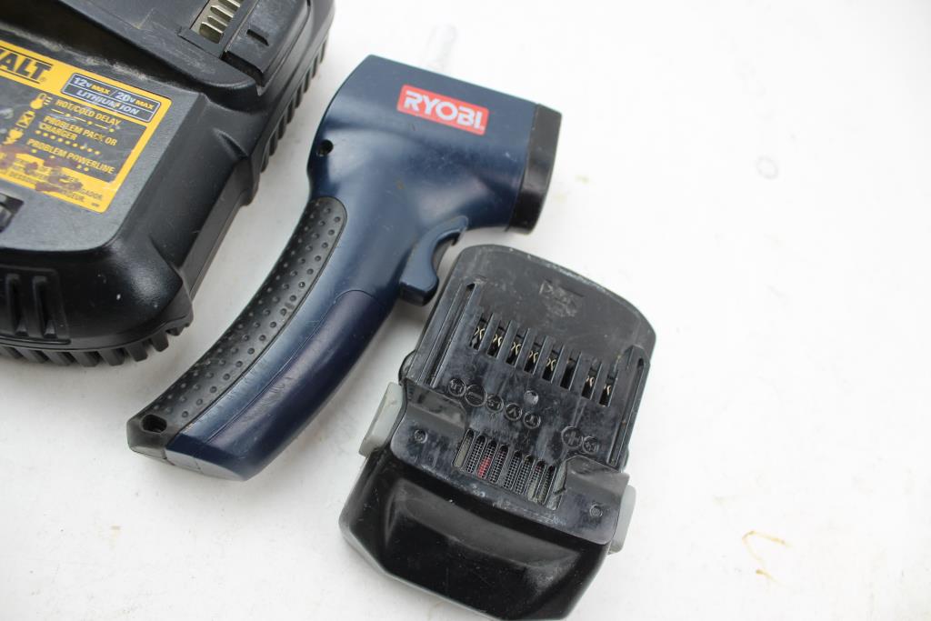 Ryobi IR001 Infrared Thermometer, DeWalt Battery Charger, Metabo 18V