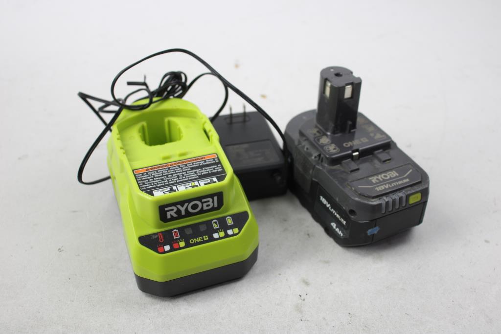 Ryobi OnePlus 4AH Battery Pack And 18V Class 2 Battery Charger