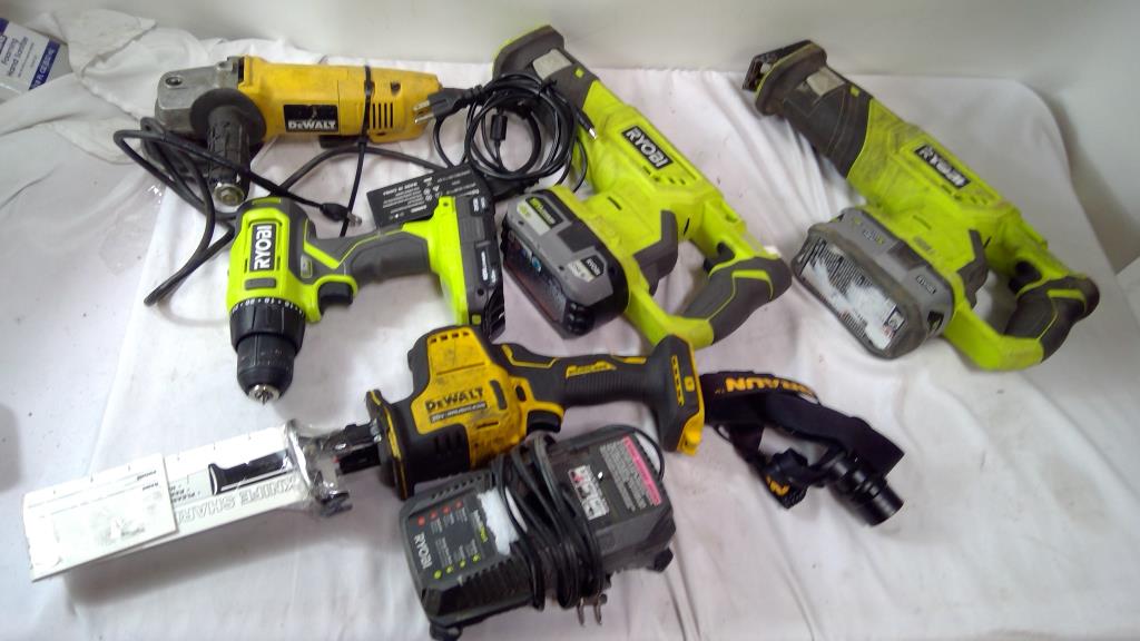 Ryobi Reciprocating Saw, Dewalt Angle Grinder, And More, 11+ Pieces