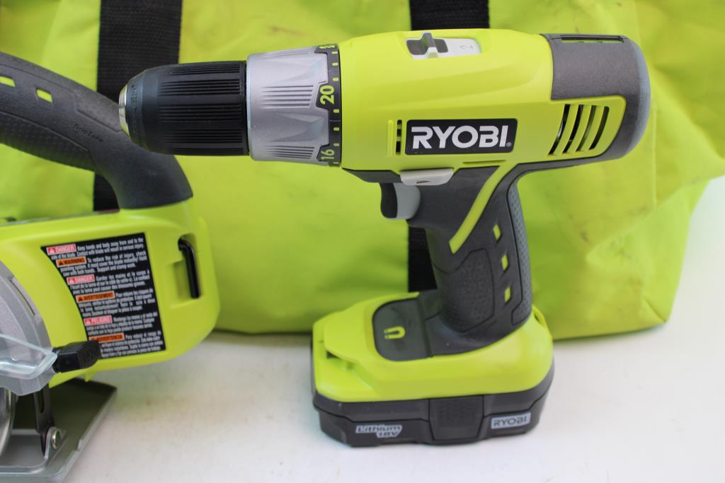 Ryobi Tool Set In Ryobi Tool Bag; 3+ Pieces Property Room