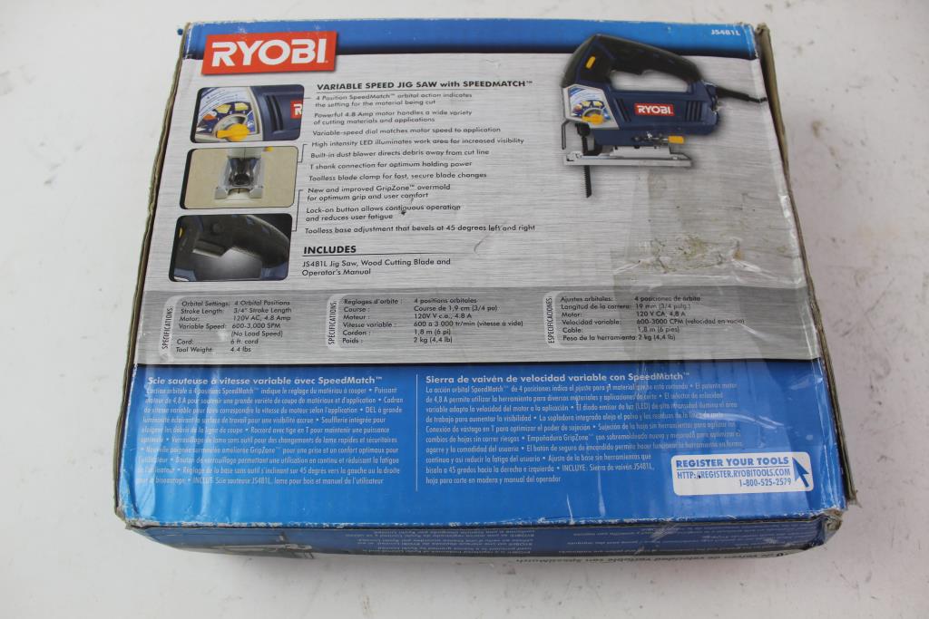 Ryobi Variable Speed Jig Saw Model JS481L | Property Room